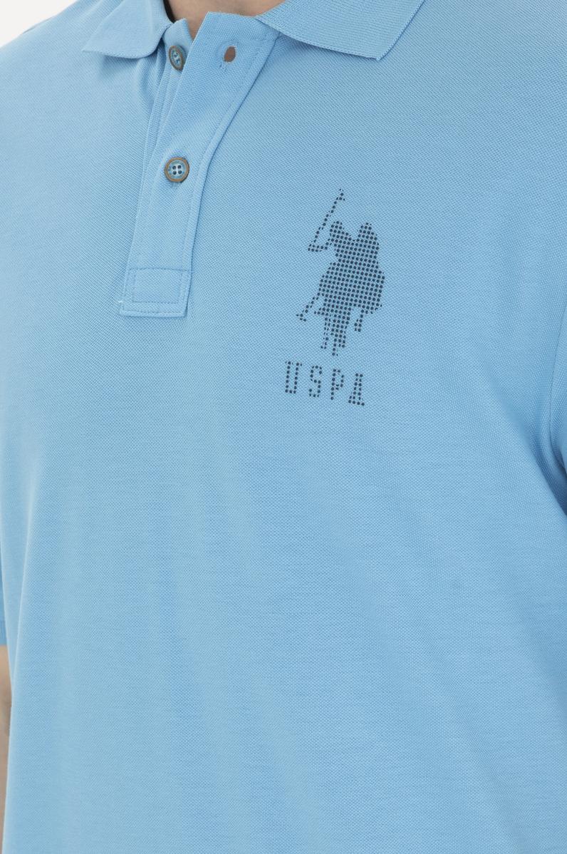 Erkek Regular Fit Polo Yaka Turkuaz Tişört