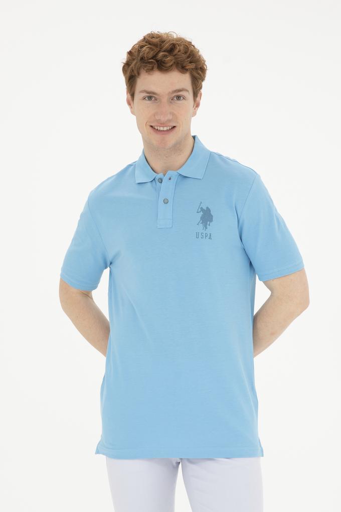 Erkek Regular Fit Polo Yaka Turkuaz Tişört