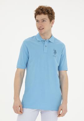 Erkek Regular Fit Polo Yaka Turkuaz Tişört - 50263420053