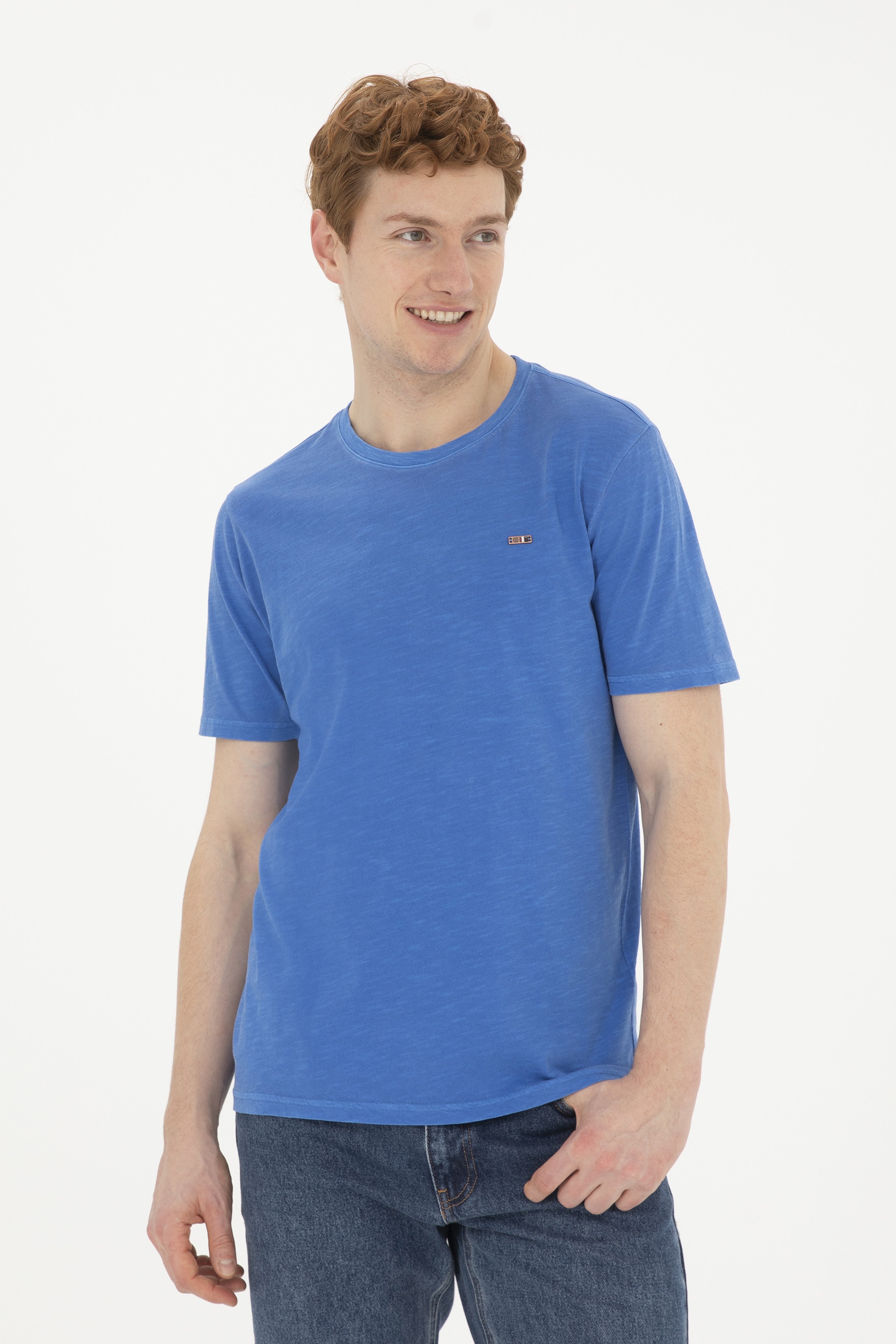 Erkek Saks Basic Tişört - Image 1