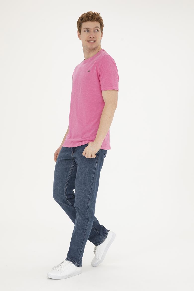 Erkek Pembe Basic Tişört - 50263476185