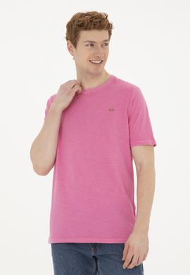 Erkek Pembe Basic Tişört - 50263476185