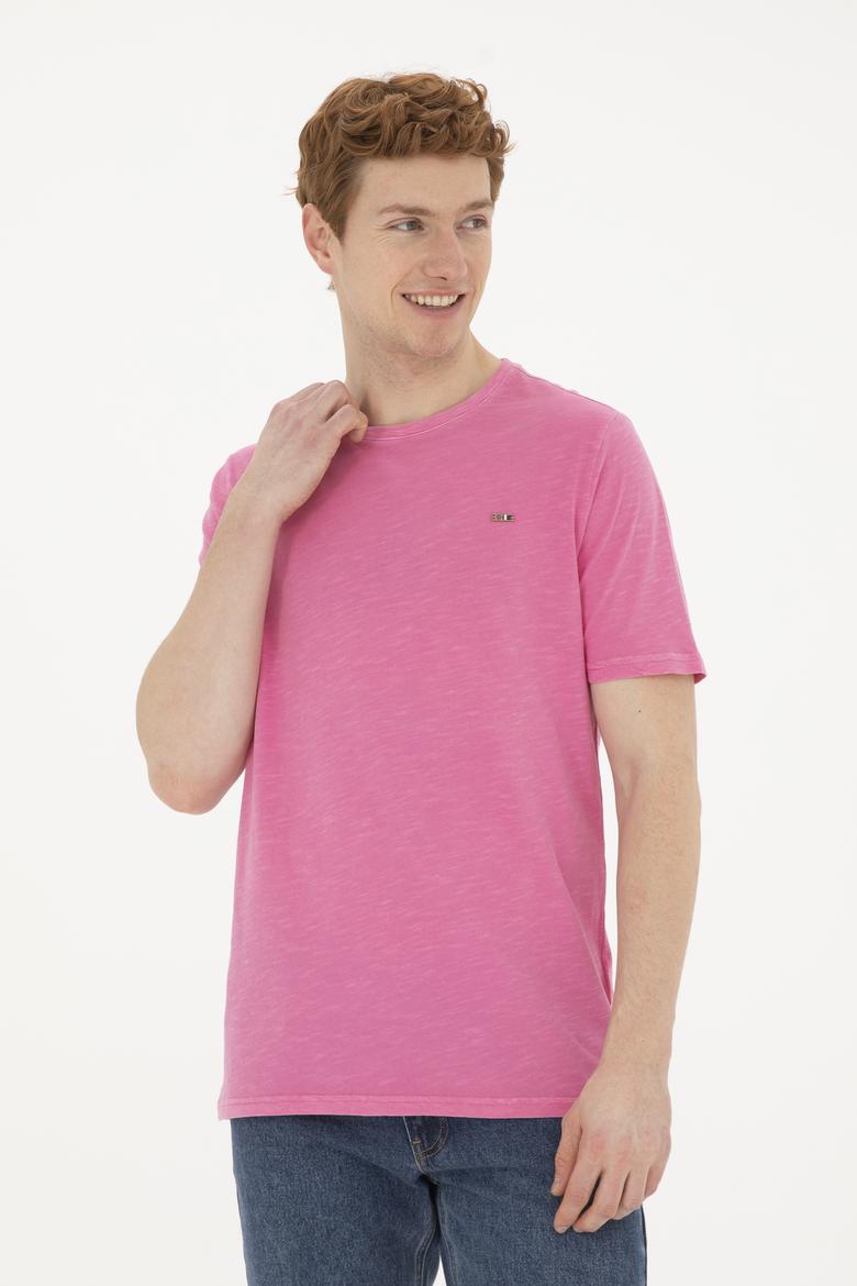 Erkek Pembe Basic Tişört - 50263476185