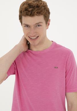 Erkek Pembe Basic Tişört - 50263476185