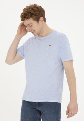 Erkek Mavi Basic Tişört - 50263476193