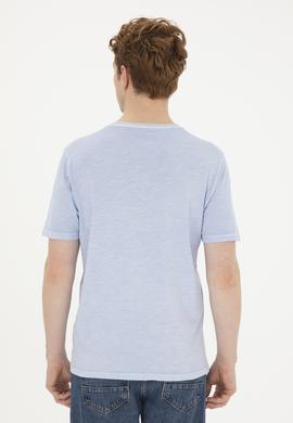 Erkek Mavi Basic Tişört - 50263476193