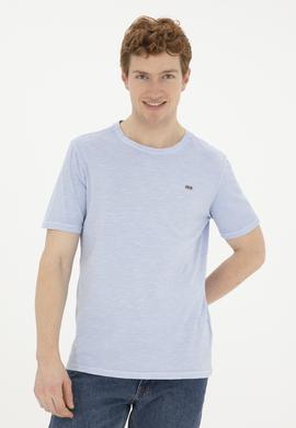 Erkek Mavi Basic Tişört - 50263476193