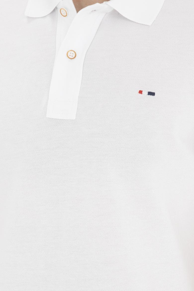 Erkek Beyaz Basic Polo Yaka Tişört - 50267011035