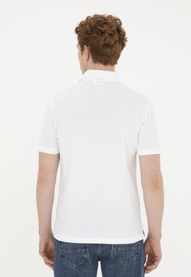 Erkek Beyaz Basic Polo Yaka Tişört - 50267011035