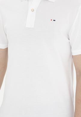 Erkek Beyaz Basic Polo Yaka Tişört - 50267011035