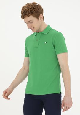Erkek Elma Yeşili Basic Polo Yaka Tişört - 50267011100