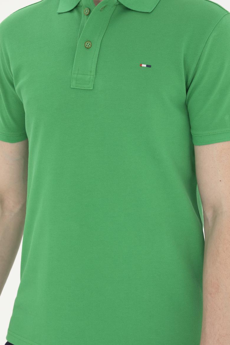 Erkek Elma Yeşili Basic Polo Yaka Tişört - 50267011100