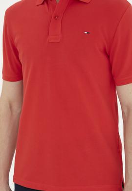 Erkek Kırmızı Basic Polo Yaka Tişört - 50267011275