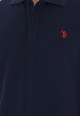 Erkek Slim Fit Polo Yaka Lacivert Basic Tişört - 50279573141