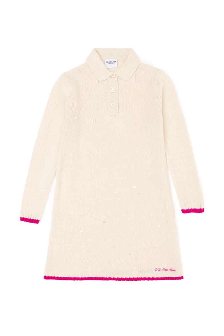 Kız Çocuk Krem Triko Elbise - 50276996001