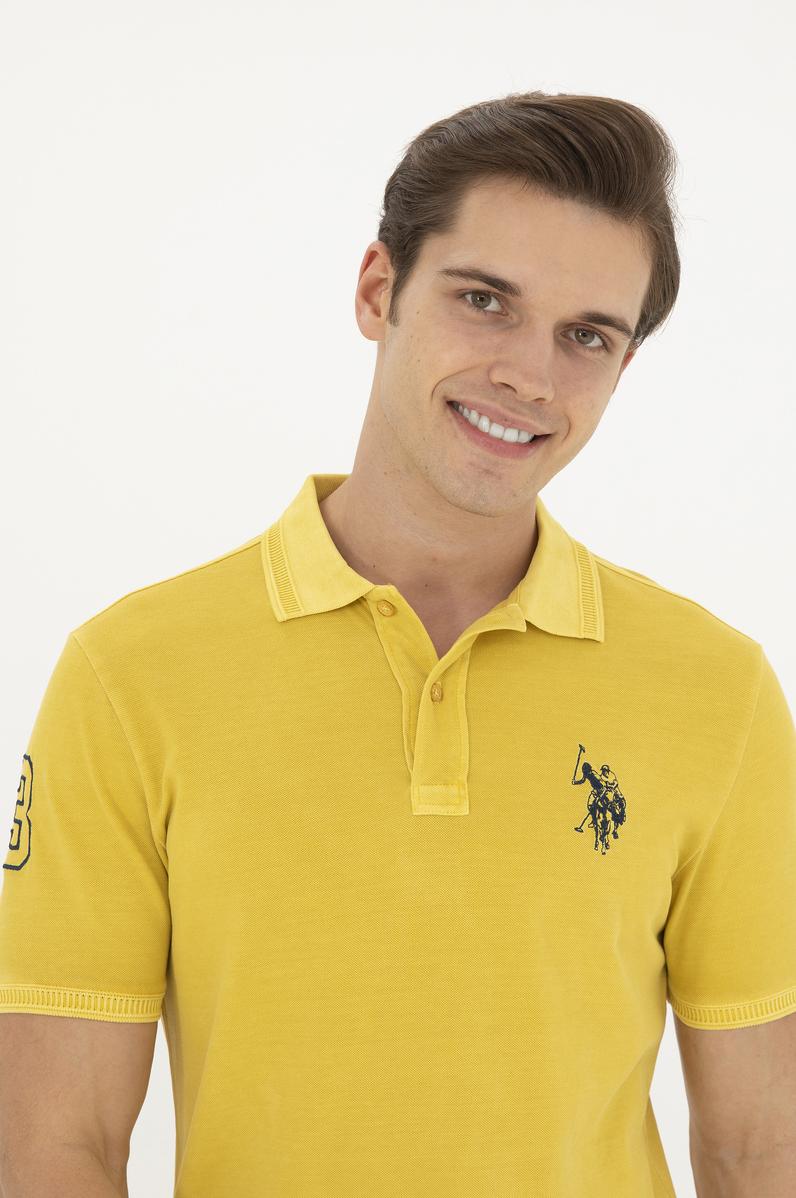 Erkek Safran Basic Polo Yaka Tişört