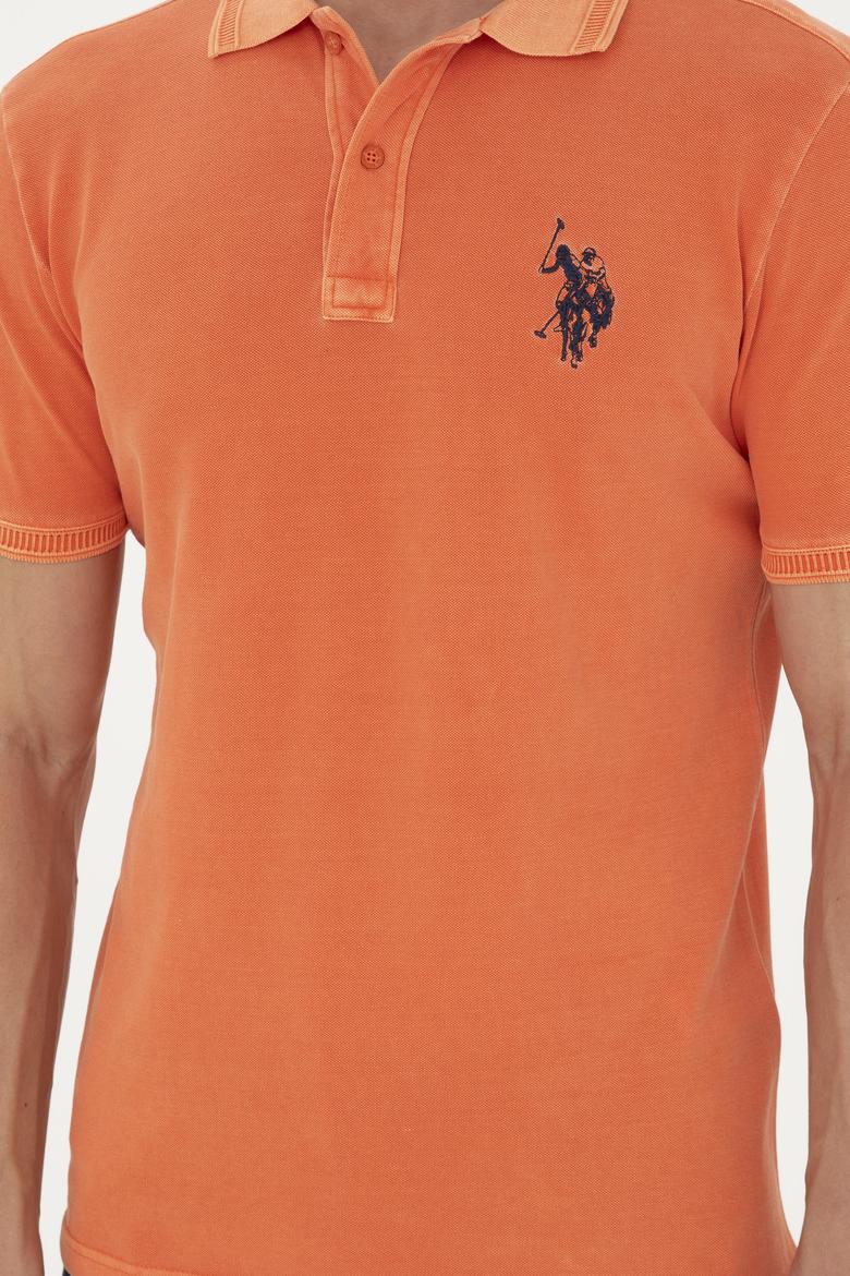 Erkek Turuncu Basic Polo Yaka Tişört - 50248553050