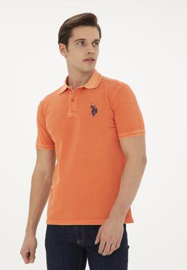 Erkek Turuncu Basic Polo Yaka Tişört - 50248553050