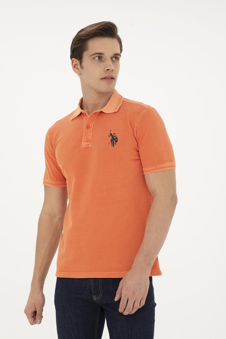 Erkek Turuncu Basic Polo Yaka Tişört - 50248553050