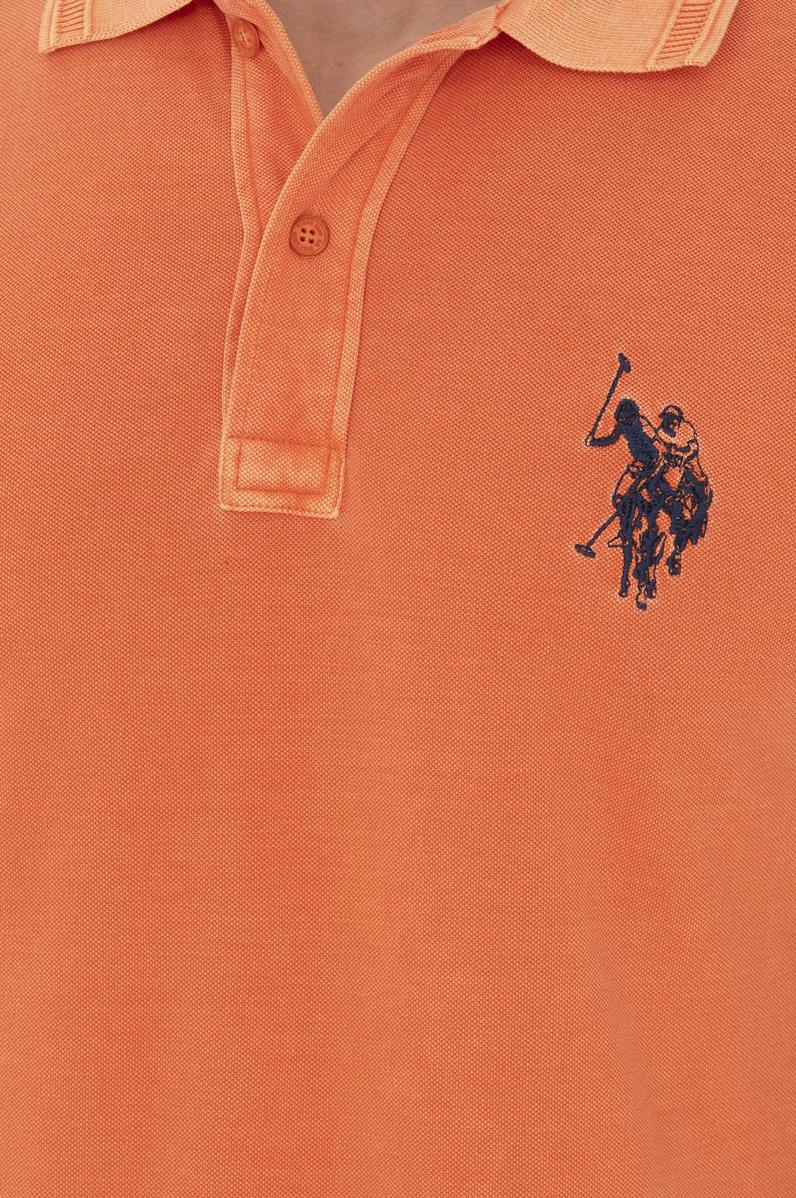 Erkek Turuncu Basic Polo Yaka Tişört