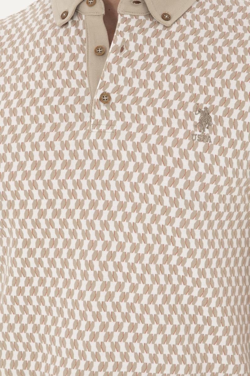 Erkek Slim Fit Polo Yaka Açık Haki Tişört