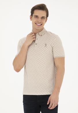 Erkek Slim Fit Polo Yaka Açık Haki Tişört - 50281512024