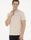 Erkek Slim Fit Polo Yaka Açık Haki Tişört