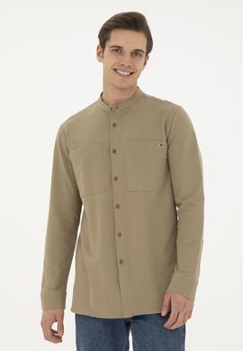 Erkek Haki Örme Hırka - 50282234037