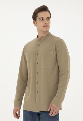 Erkek Haki Örme Hırka - 50282234037