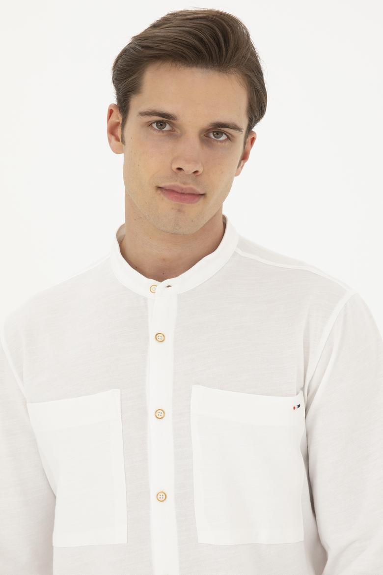 Erkek Ekru Örme Hırka - 50282234041