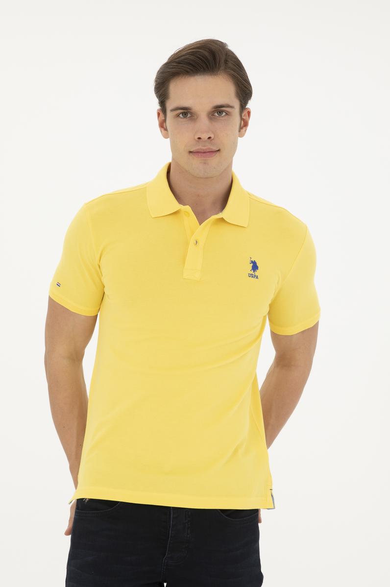 Erkek Açık Sarı Basic Tişört