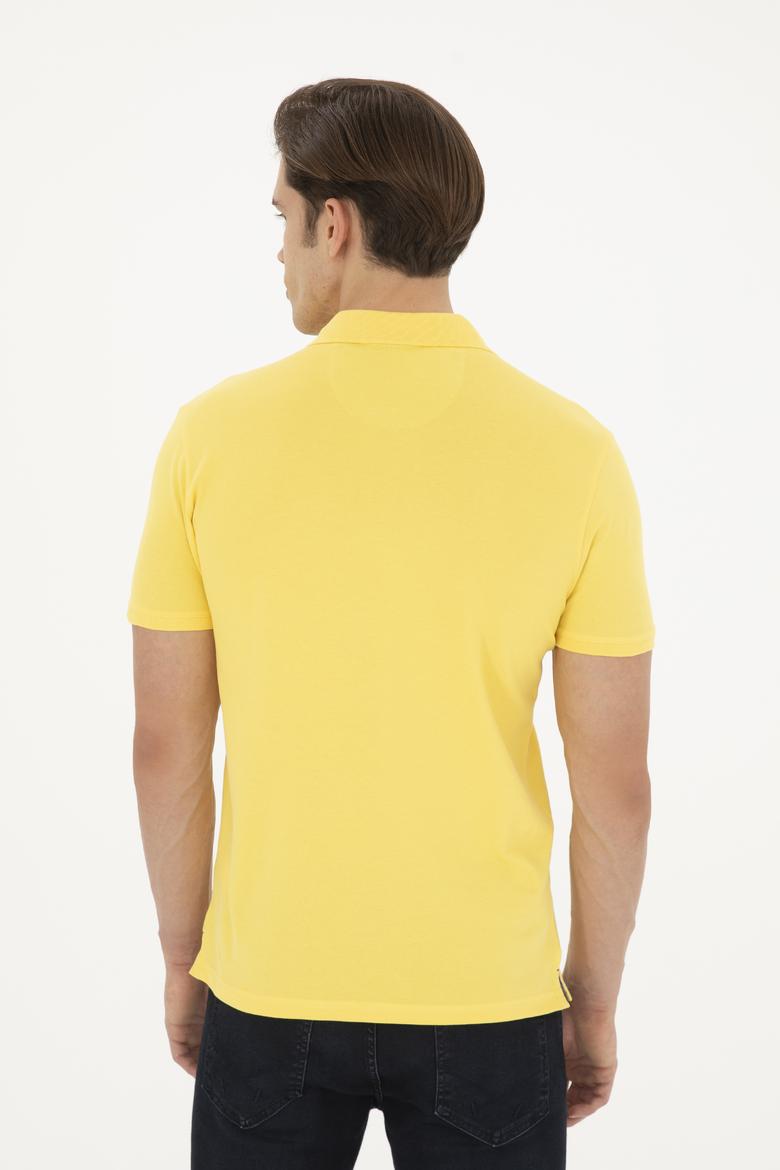 Erkek Açık Sarı Basic Tişört - 50250001001