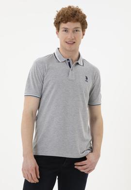 Erkek Gri Melanj Basic Tişört - 50284639133