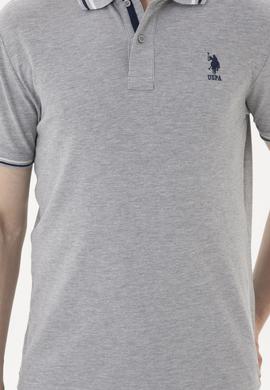 Erkek Gri Melanj Basic Tişört - 50284639133