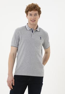 Erkek Gri Melanj Basic Tişört - 50284639133