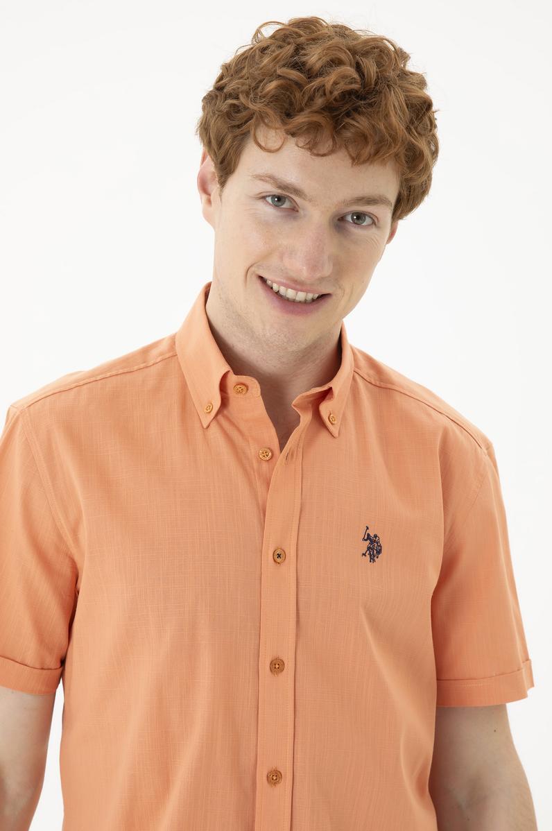 Erkek Kiremit Kısa Kollu Gömlek