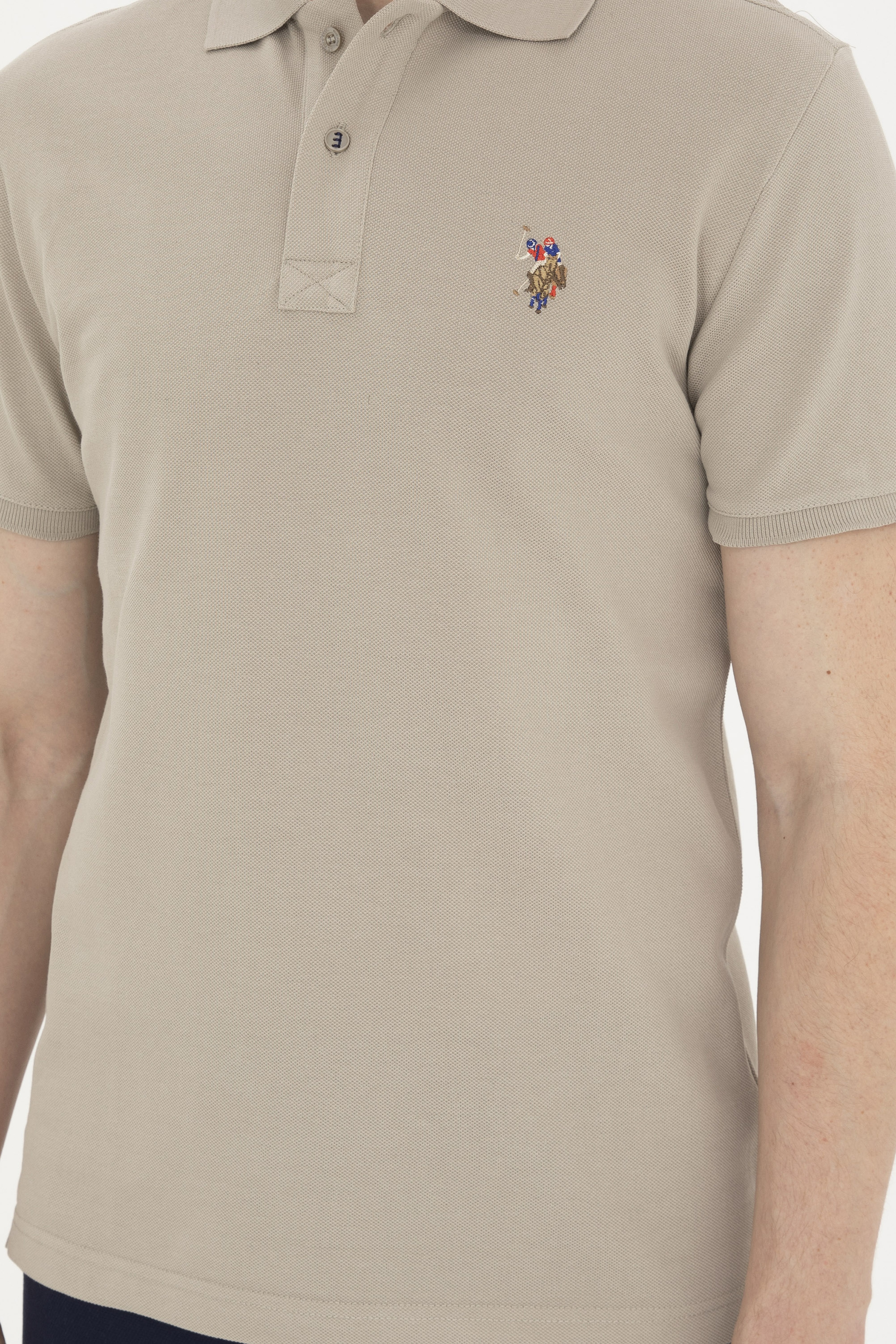 Erkek Haki Basic Tişört - Image 6
