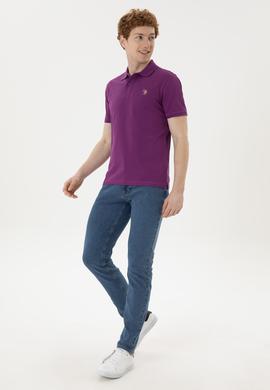 Erkek Mor Basic Tişört - 50267944080