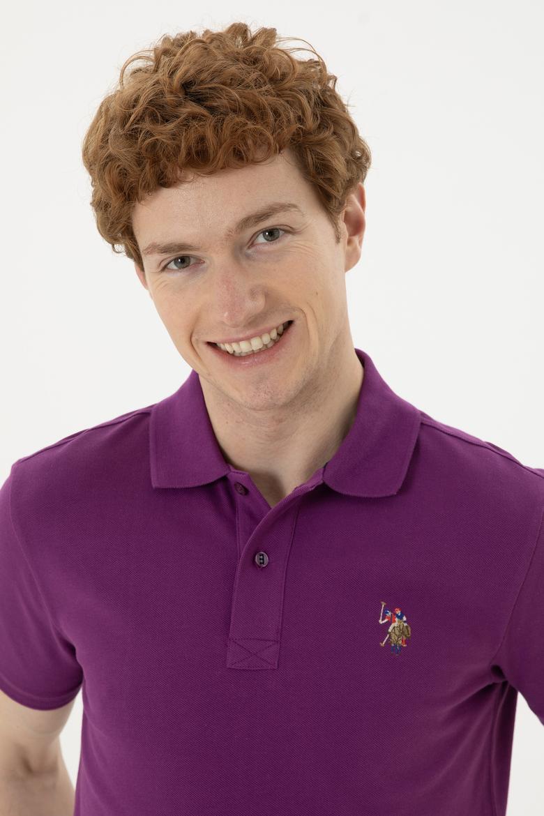 Erkek Mor Basic Tişört - 50267944080