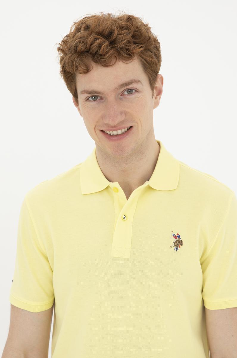 Erkek Açık Sarı Basic Tişört