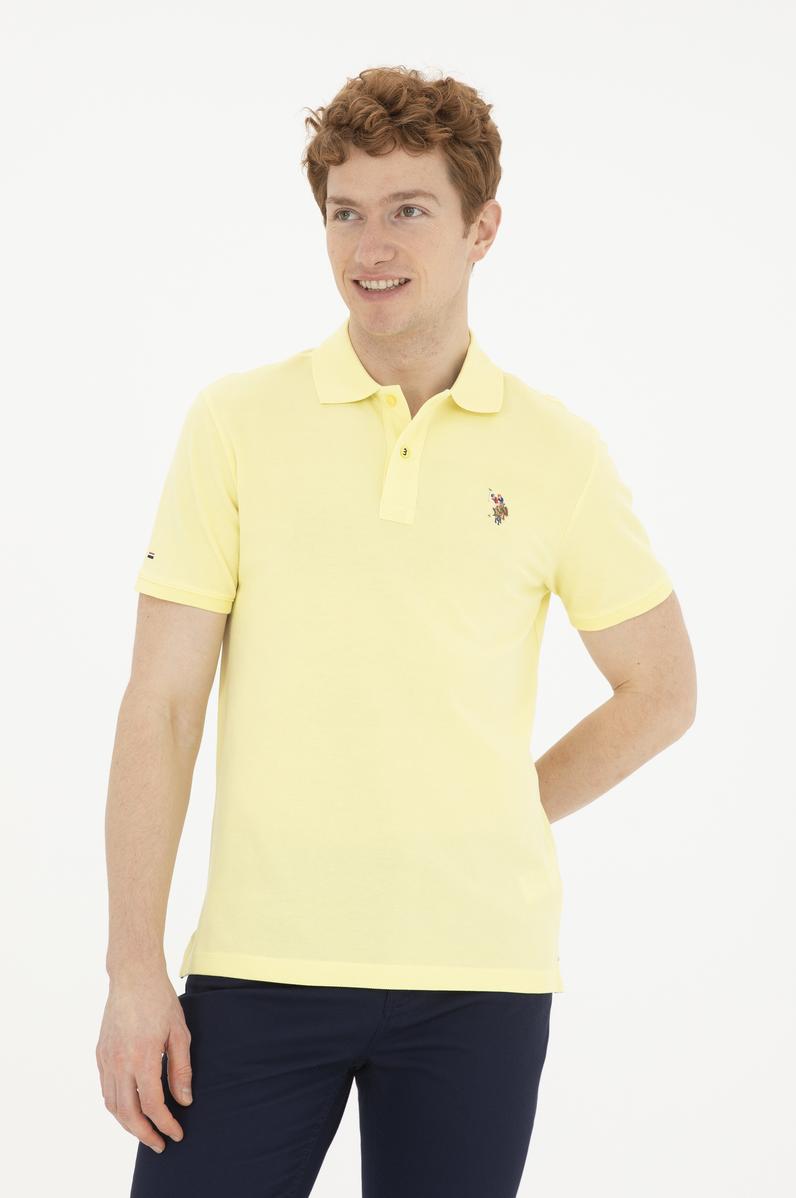 Erkek Açık Sarı Basic Tişört