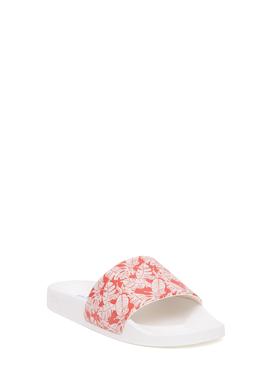 Kadın Kırmızı Çicek Desenli Terlik - 50287772004