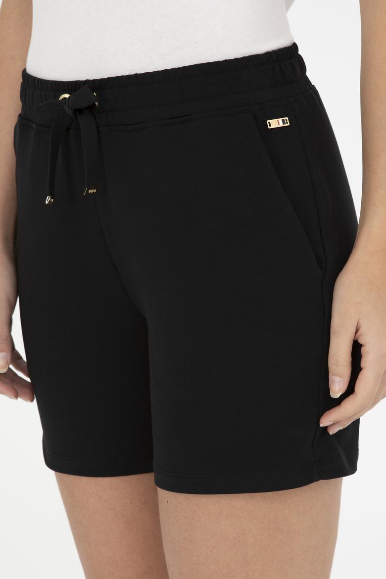 Kadın Siyah Örme Şort - 50285885029