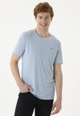 Erkek Açık Mavi Basic Tişört - 50285294027