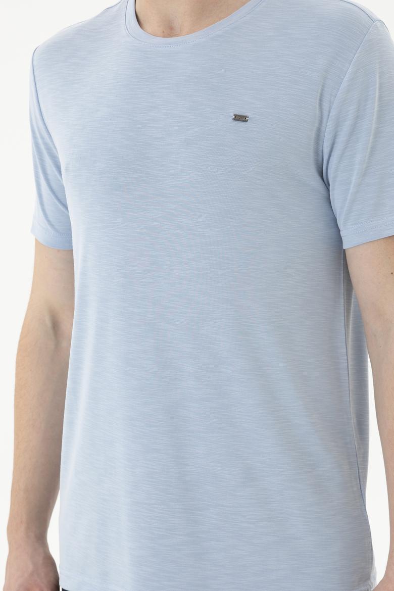 Erkek Açık Mavi Basic Tişört - 50285294027