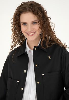 Kadın Siyah Deri Ceket - 50288622003