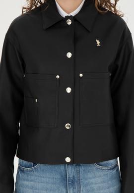 Kadın Siyah Deri Ceket - 50288622003