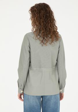 Kadın Mint Deri Ceket - 50288624006