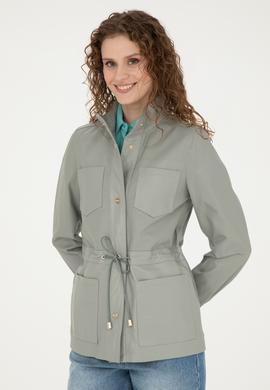 Kadın Mint Deri Ceket - 50288624006