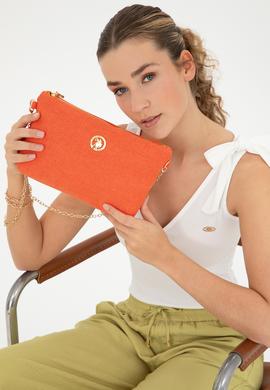 Kadın Turuncu Çıkarılabilir Askılı Kanvas El Çantası - 50293661005